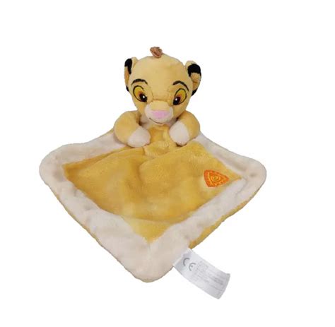 Doudou Plat Simba Roi Lion Nicotoy Jaune Beige Triangle Orange Spirale