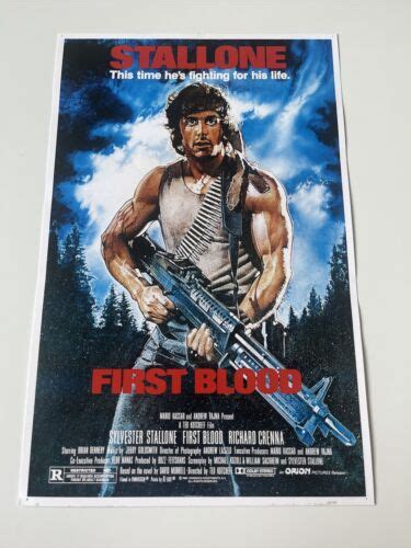 First Blood Movie Poster Rambo Sylvester Stallone Poster 11x17