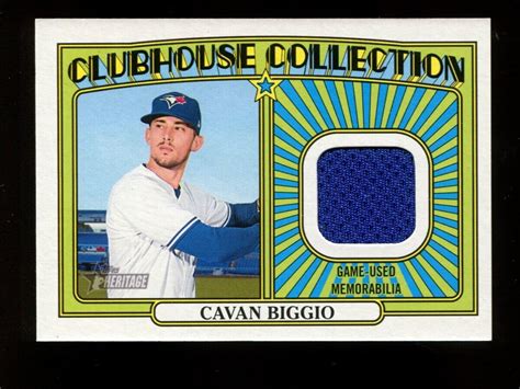 Topps Heritage Clubhouse Collection Relics Ccr Cbi Cavan Biggio