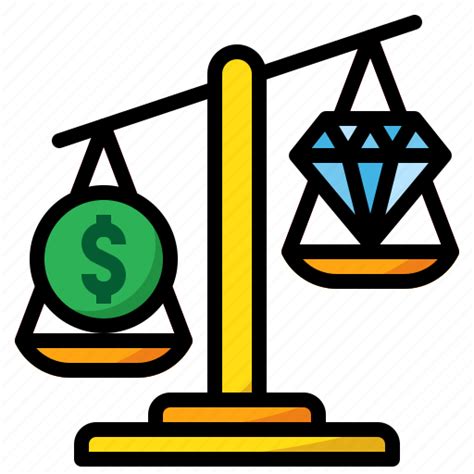 Coin Diamond Economics Economy Scale Weight Icon