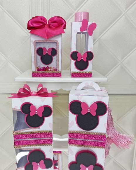 Kit Minnie Rosa Luxo 40 Itens Elo7 Produtos Especiais