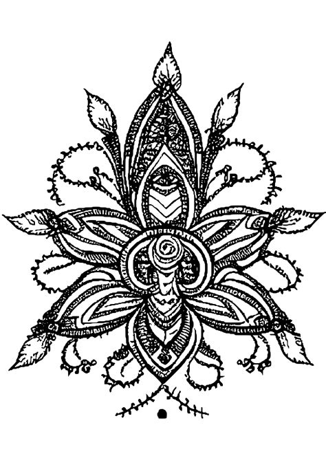 Henna Tattoo Coloring Page · Creative Fabrica