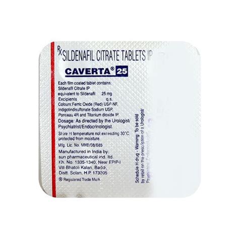 Caverta Tablet Sildenafil Citrate Tablets At Rs Strip