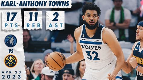 Karl Anthony Towns With A Double Double In Game Win Youtube