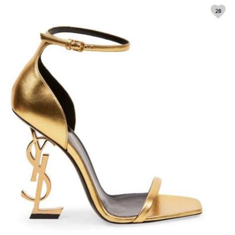 Saint Laurent Opyum Higher Heels Golden Leather Ref207532 Joli Closet