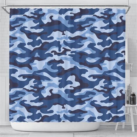 Order Blue Camo Camouflage Pattern Shower Curtain From Brightroomy Now