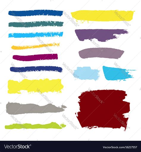 Grunge watercolor ink texture set Royalty Free Vector Image