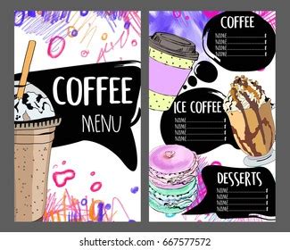 Coffee Restaurant Brochure Vector Coffee Shop Stock Vector Royalty