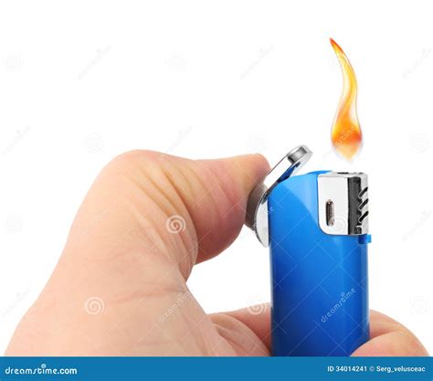 Lighter In Hand Stock Image Image Of Finger Flare Closeup 34014241