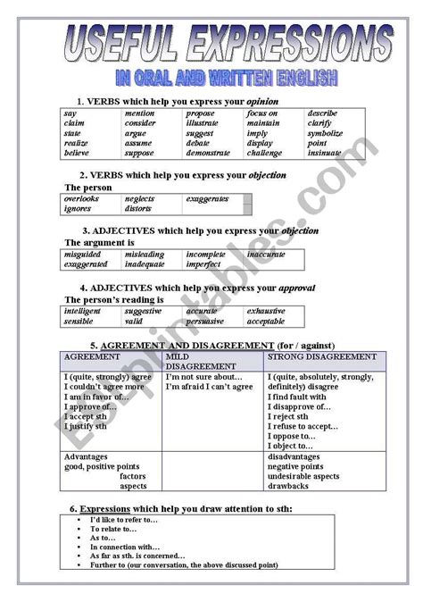 Useful Expressions Esl Worksheet By Pirchy