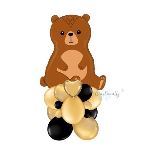 Woodland Bear Balloon Stack BearloonSG Clip Art Library