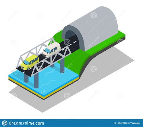 Bandeira Do Conceito Da Ponte Estilo Isom Trico Ilustra O Do Vetor