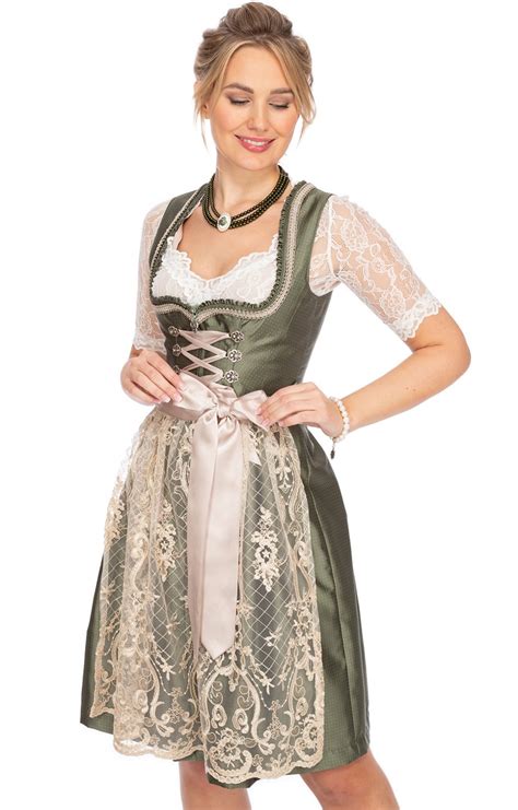 Marjo Mini Dirndl Tlg Cm Lotte Gr N Creme Alpenclassics De