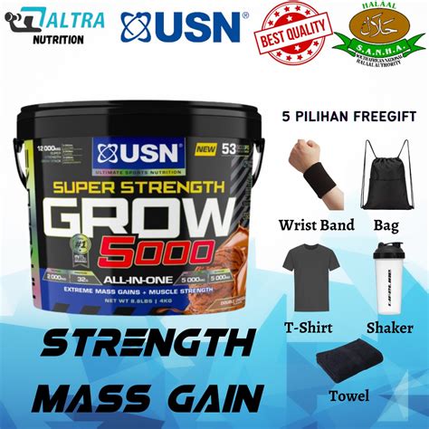 Usn Super Strength Grow 5000 All In One Extreme Mass Gains And Muscle Strength Creatine Protein