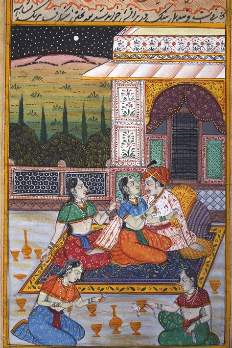 Intimate Mughal Badshah Erotic Harem Handmade Miniature Etsy