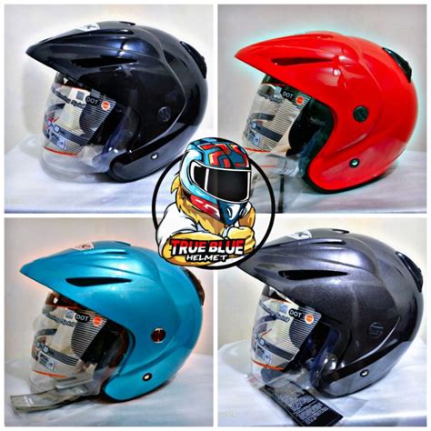 Helm Ink Metro Solid Black Doft Doble Visor Gratis Buble Wrap