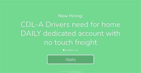 Cdl A Drivers Need For Home Daily Dedicated Account With No Touch