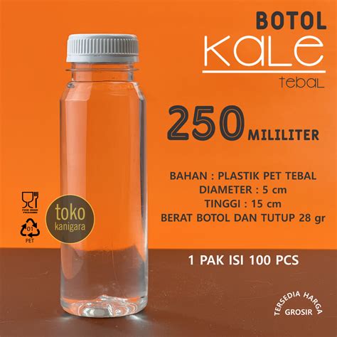 Jual Botol Kale 250 Ml Tebal 1 Pack 100 Pcs Shopee Indonesia