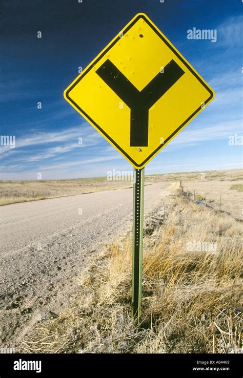 Fork in the road Sign Stock Photo - Alamy