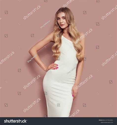 Portrait Gorgeous Elegant Sensual Blonde Woman Stock Photo