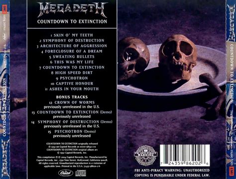 Namenlos Megadeth Countdown To Extinction Remastered