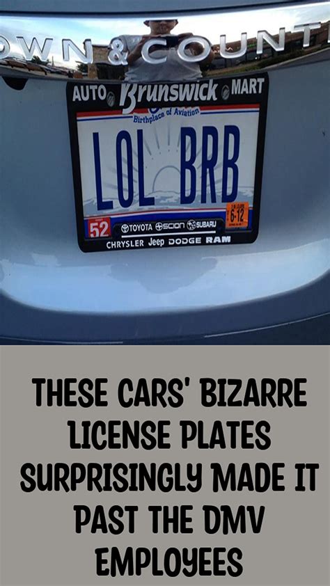 These Cars Bizarre License Plates Surprisingly Made It Past The Dmv