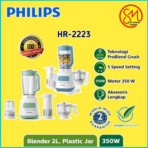 Jual Philips Blender L Plastik Multi Accessory Hr Hr