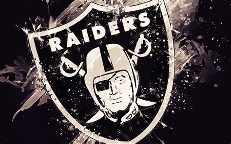 Download wallpapers Oakland Raiders, 4k, logo, grunge art, American ...