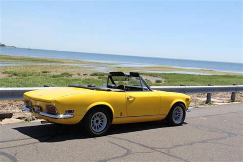 1970 FIAT 124 SPIDER 34825 Miles YELLOW CONVERTIBLE 1.3 LITER MANUAL ...