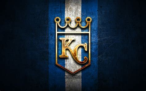 Kansas City Royals Golden Logo Mlb Blue Kc Royals Logo Hd Wallpaper ...