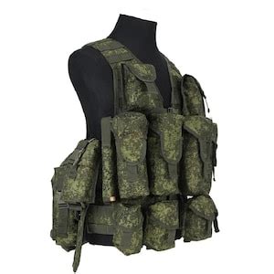 Russian Sh Tactical Vest Replica With Molle Bag Combat Gear Set