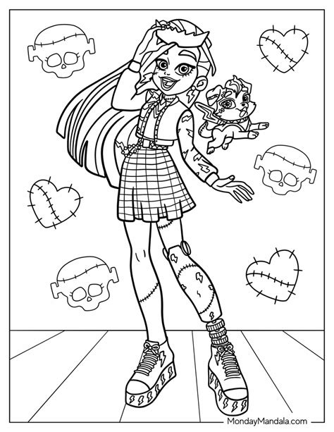 28 Monster High Coloring Pages Free Pdf Printables