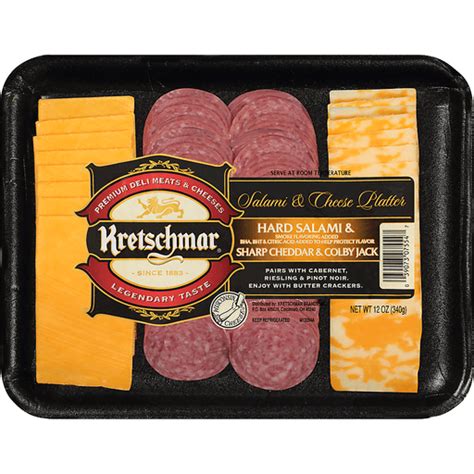 Kretschmar Hard Salami Sharp Cheddar Colby Jack Cheese Platter