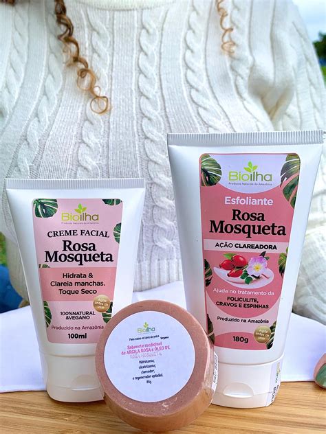 Kit Creme Facial De Rosa Mosqueta Ml Sabonete De Rosa Mosqueta