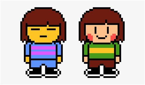 Fan Made Undertale Chara Frisk Battle Sprite Chara And Frisk Sprite