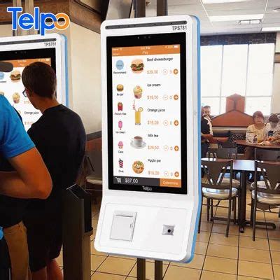 Burger King Partner Telpo Food Ordering Machine Bill Payment Self