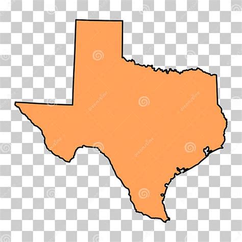 Texas Map Shape United States Of America Flat Concept Icon Symbol Vector Illustration Stock