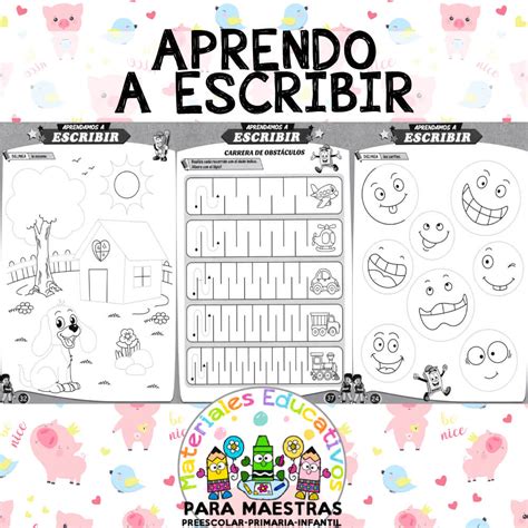 Cuaderno Aprendo A Escribir Materiales Educativos Para Maestras