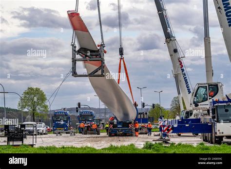 Preparation For The Transport Of A Meter Long Blade A Wind Turbine