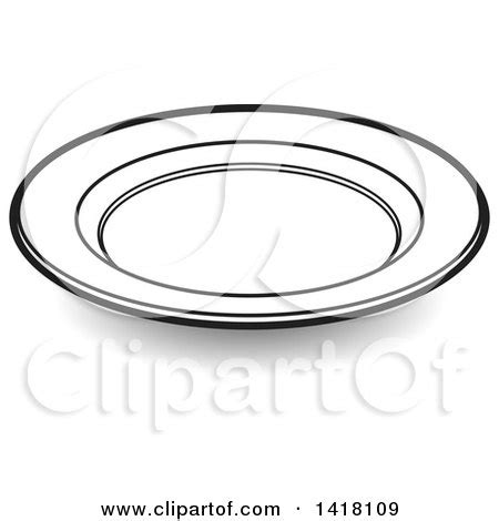 Royalty-Free (RF) Empty Plate Clipart, Illustrations, Vector Graphics #1