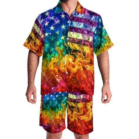 Mens Hawaiian Sets Mens 2 Piece Outfits Beach Outfits For Men