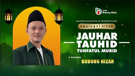 JAUHAR TAUHID BAIT 28 TUHFATUL MURID BUBUNG NIZAR YouTube