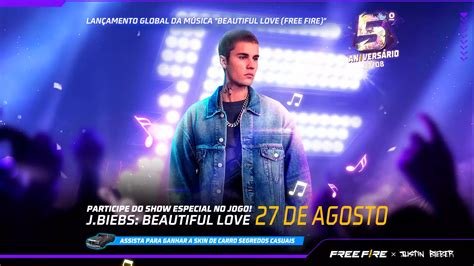 Free Fire X Justin Bieber Evento De Lan Amento Da M Sica Beautiful