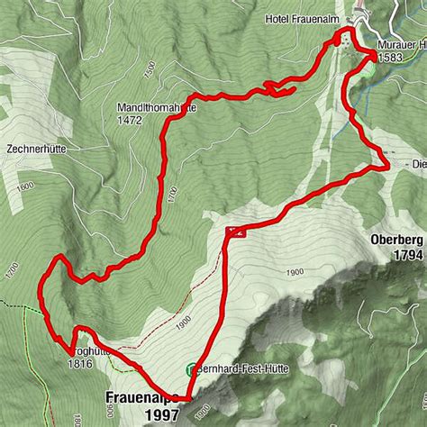 Rundweg Murauer hütte Frauenalp Steiermark Österreich BERGFEX