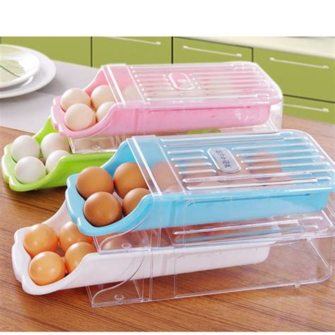 Kitchen Home Refrigerator Storage Plastic Drawer Type Egg Holder Box