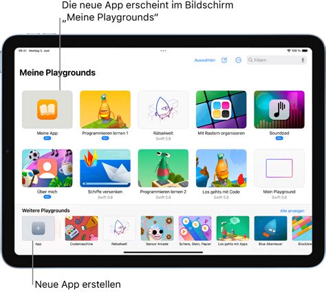 Erstellen Eines App Playgrounds In Swift Playgrounds Auf Dem IPad