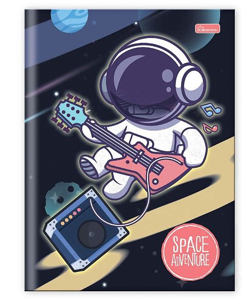 Caderno Capa Dura Costurado Brochura Univ Space Adventure Sab Loja