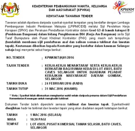 Contoh Tender Terbuka Di Malaysia