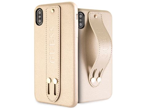 Guess Iridescent Strap Case Goud Iphone Xs Max Hoesje