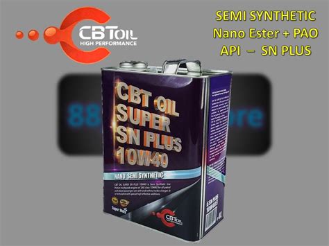 Cbt Oil W L Api Sn Plus Nano Ester Pao High Performance Semi